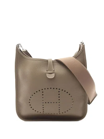 Pre-owned Hermes Evelyne Shoulder Bag In Neutral