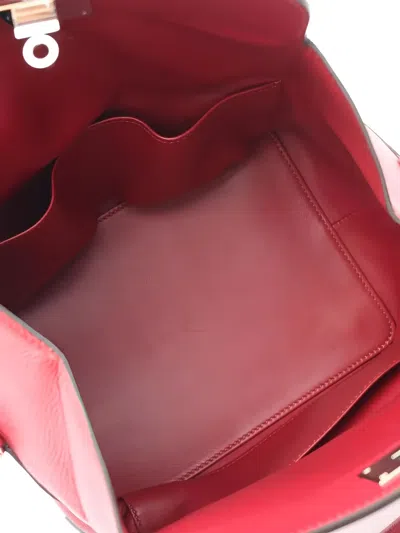 Pre-owned Hermes 2017 Toolbox 20 Handbag In Red