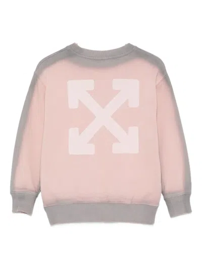 Off-white Logo-print Sweatshirt In Pink