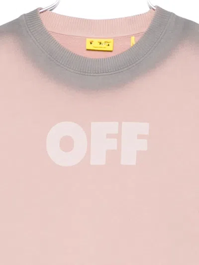 Off-white Logo-print Sweatshirt In Pink
