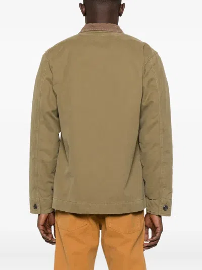 Chesapeake's Khaki Jacket With Contrasting Corduroy Collar In Brown