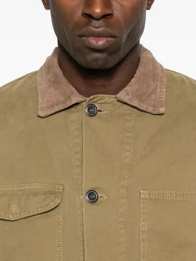 Chesapeake's Khaki Jacket With Contrasting Corduroy Collar In Brown