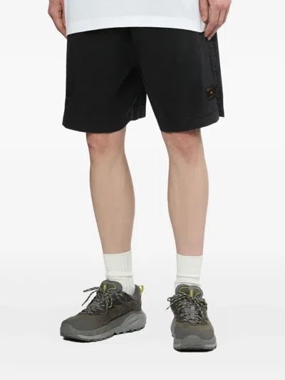 Alpha Industries Logo-patch Shorts In Black