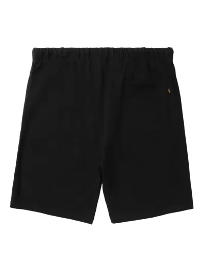 Alpha Industries Logo-embroidered Shorts In Black
