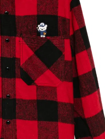Chocoolate Checked Bear-embroidered Jacket In Multi