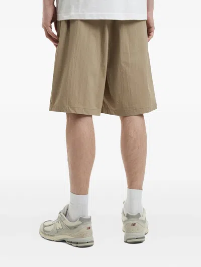 Alpha Industries Logo-patch Shorts In Green