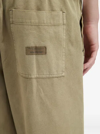 Alpha Industries Elasticated-waist Trousers In Brown