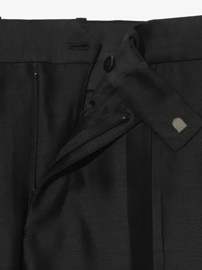 Undercover Panelled Wool Pants In Black