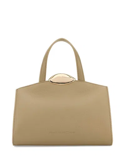 Benedetta Bruzziches Cappuccino Leather Serena La Petite Handbag In Neutral