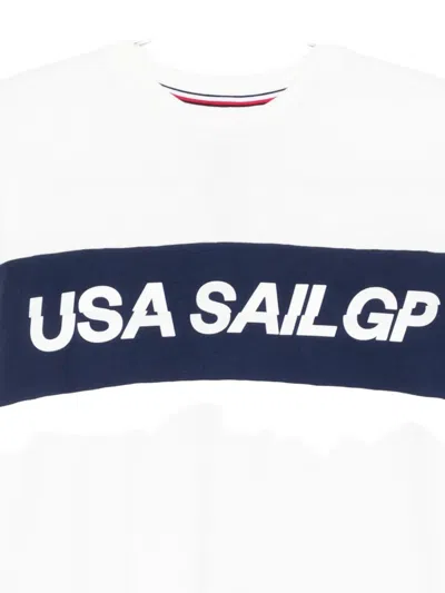 Tommy Hilfiger X U.s. Sail Gp Graphic-print T-shirt In White