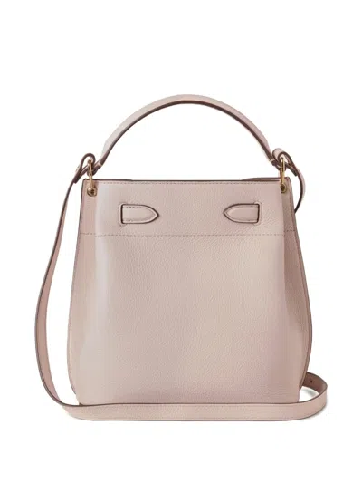 Mulberry Mini Islington Leather Bucket Bag In Blossom Pink