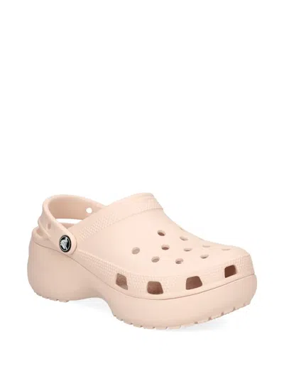 Crocs Platform Heel Slides In Neutral