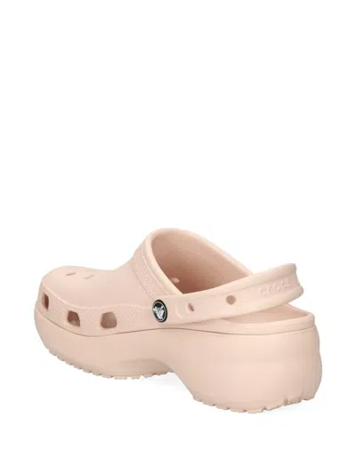 Crocs Platform Heel Slides In Neutral