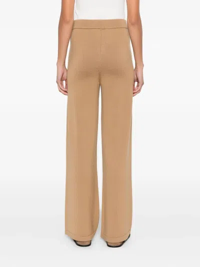 Max Mara Wool And Cashmere Trousers In Brown
