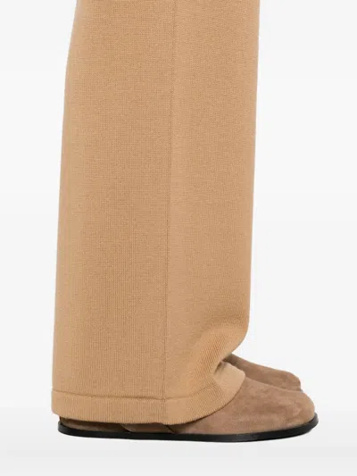 Max Mara Wool And Cashmere Trousers In Brown