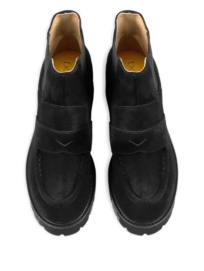 Doucal's Elastic-panel Ankle Boots In Black