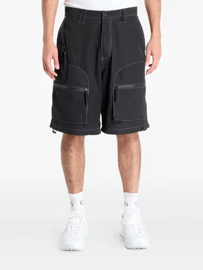 Pleasures Raider Cargo Shorts In Black