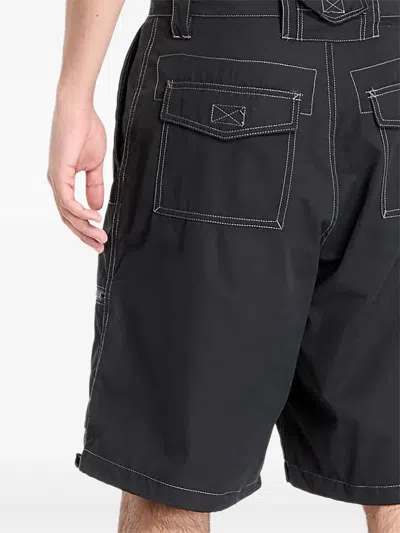 Pleasures Raider Cargo Shorts In Black