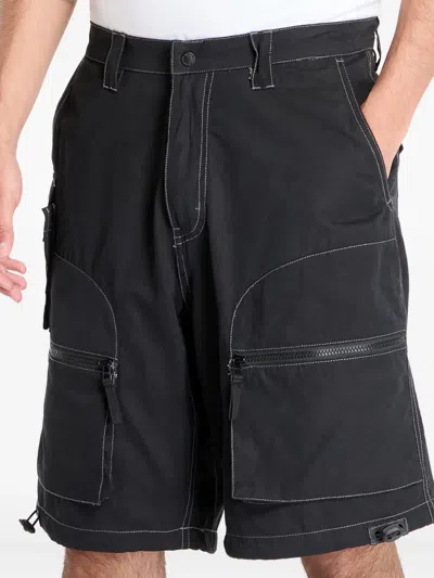 Pleasures Raider Cargo Shorts In Black