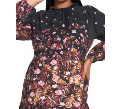 Maggy London Plus Size Placement Shift Midi Dress In Multi