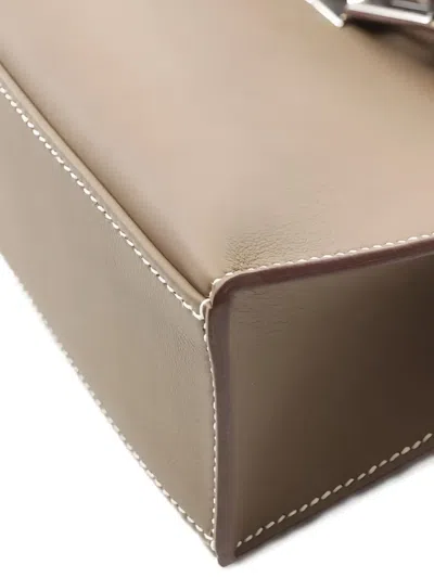 Pre-owned Hermes Mini Kelly Handbag In Neutral