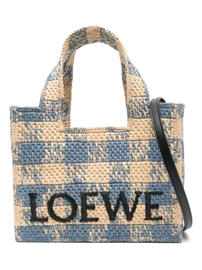 Loewe Small Font Tote Bag In Neutral