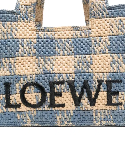 Loewe Small Font Tote Bag In Neutral