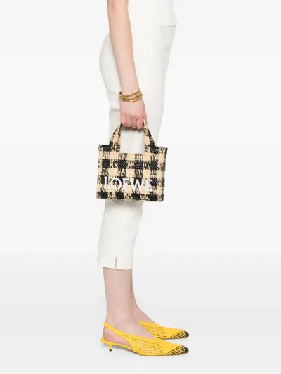 Loewe Mini  Font Tote In Black