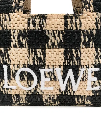 Loewe Mini  Font Tote In Black
