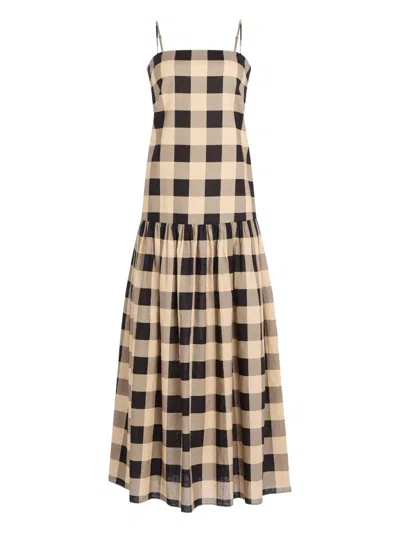 AYDAN 格纹分层式超长连衣裙