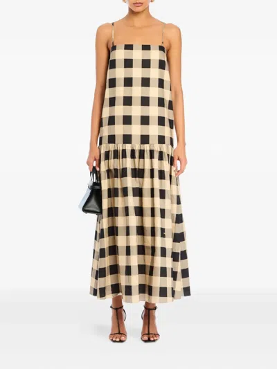 AYDAN 格纹分层式超长连衣裙