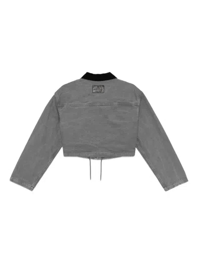 Izzue Logo-embroidered Jacket In Gray