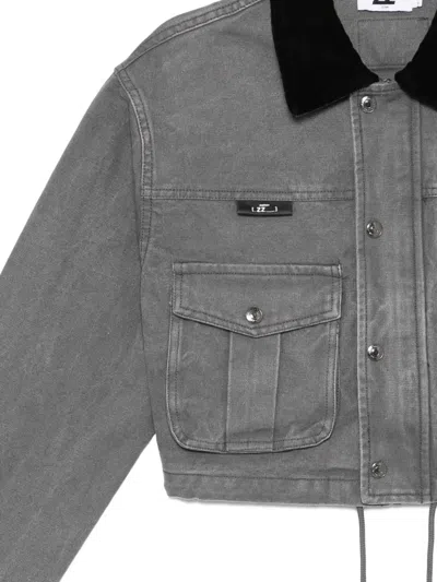 Izzue Logo-embroidered Jacket In Gray
