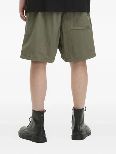Alpha Industries Logo-patch Shorts In Green