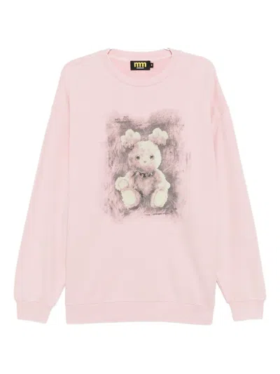 Mini Cream Graphic-print Sweatshirt In Pink