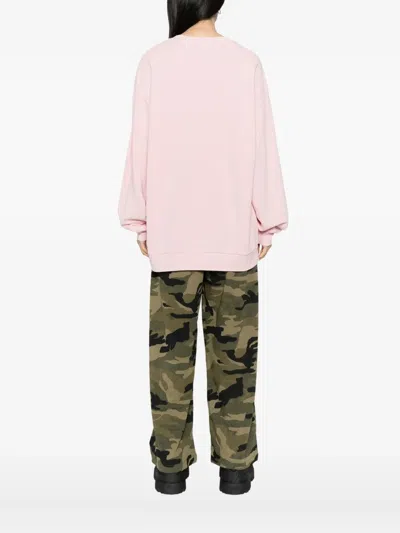 Mini Cream Graphic-print Sweatshirt In Pink