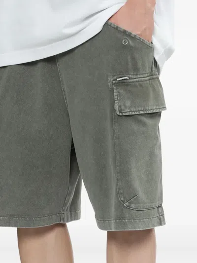 Alpha Industries Cotton Cargo Shorts In Green