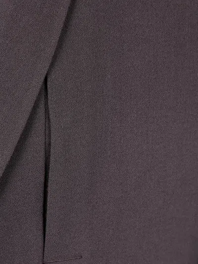 Rick Owens Single-button Wool Blazer In Brown