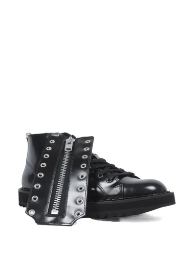 George Cox Monkey Lace-up Boots In Blue