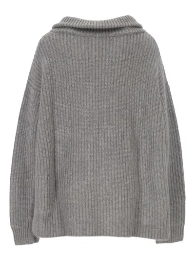 Oliver Lattughi Zip-up Sweater In Gray