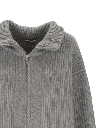 Oliver Lattughi Zip-up Sweater In Gray