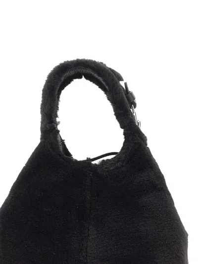 Coccinelle C-easy Faux-fur Top Handle Tote Bag In Black