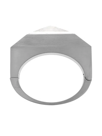 Rick Owens Crystal-embellished Bracelet In Silver