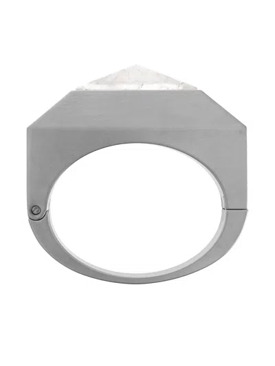 Rick Owens Crystal-embellished Bracelet In Silver