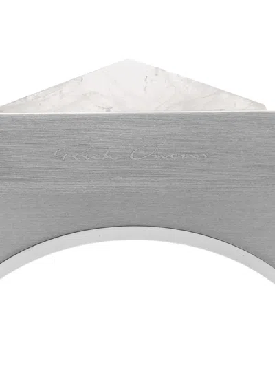 Rick Owens Crystal-embellished Bracelet In Silver