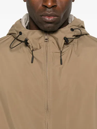 Lardini Jacket In Water-repellent Technical Fabric In Brown