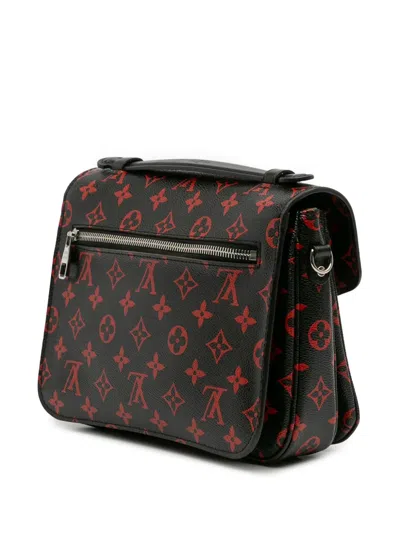 Pre-owned Louis Vuitton 2016 Monogram Infrarouge Pochette Metis Satchel In Black