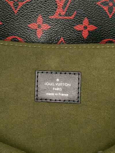 Pre-owned Louis Vuitton 2016 Monogram Infrarouge Pochette Metis Satchel In Black