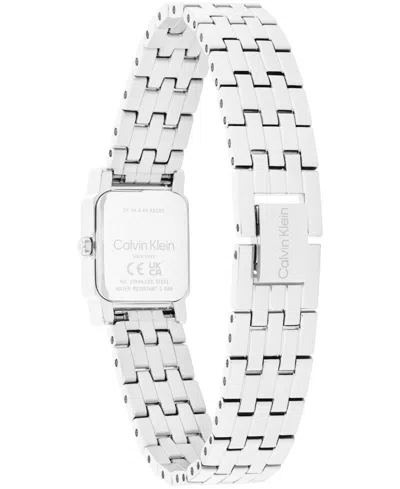 Calvin Klein Women's Poise Silver Tone Stainless Steel Bracelet Watch, 16mm In Metallic