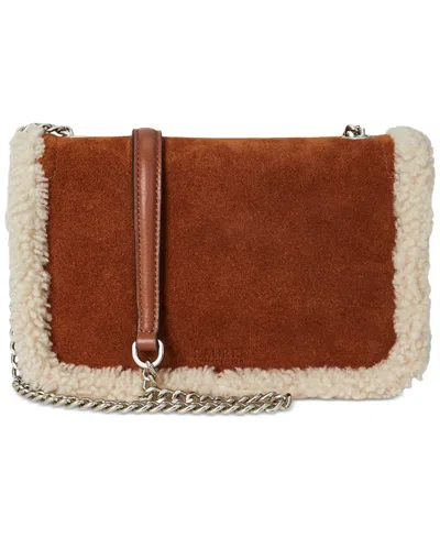 Ralph Lauren Bradley Small Suede Crossbody Bag In Brown